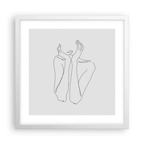 Plakát v bílém rámu - O čem sní dívky - 40x40 cm