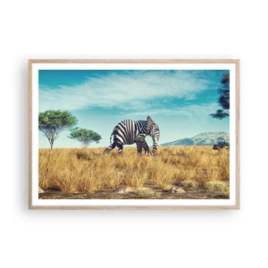 Plakát v rámu světlý dub - Šedá už není v módě - 100x70 cm