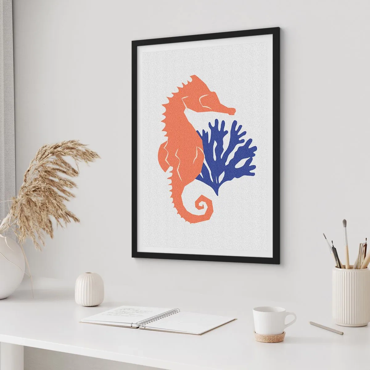 Plakát v černém rámu - Na podvodní louce - 50x70 cm