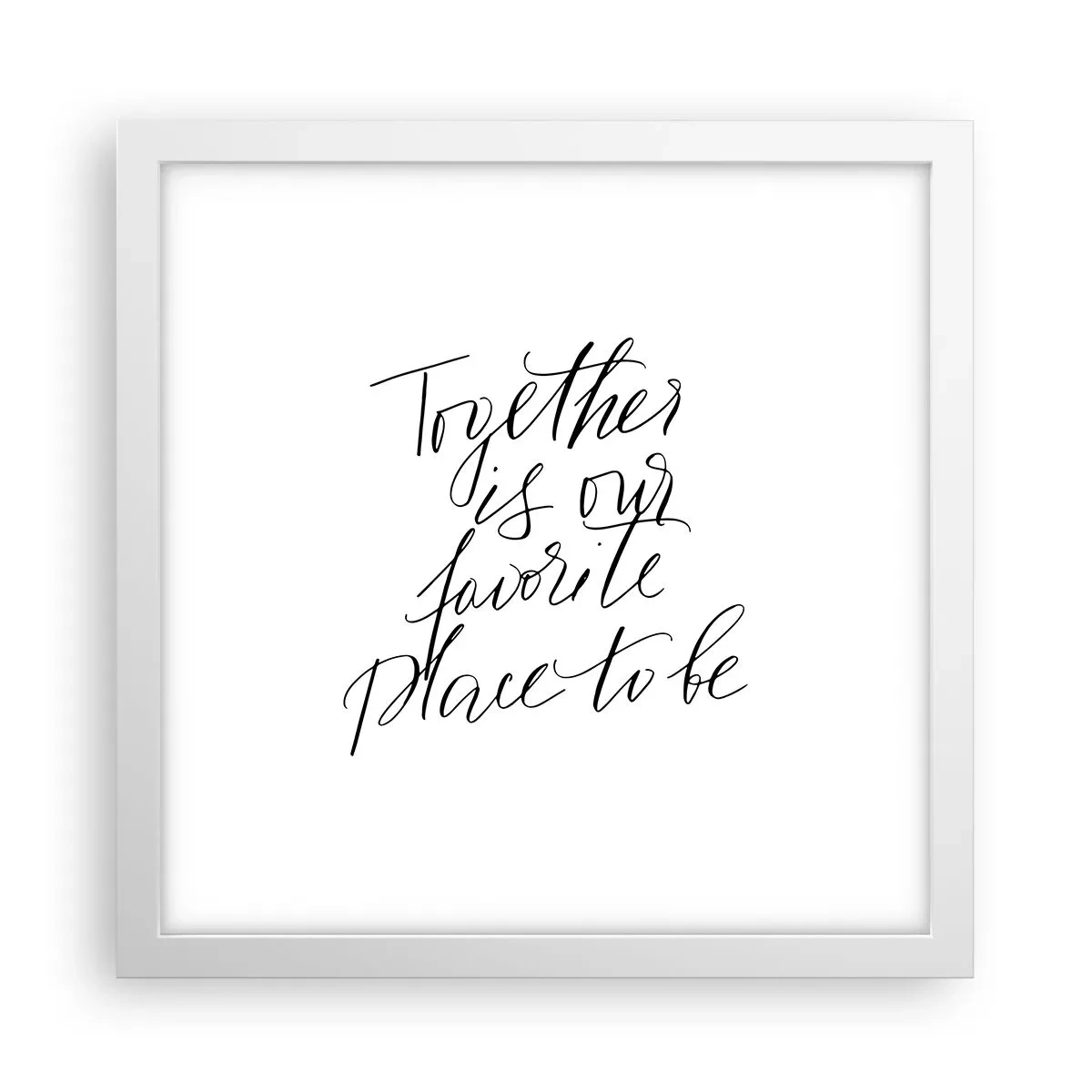 Plakát v bílém rámu - Cítíte to také? - 30x30 cm