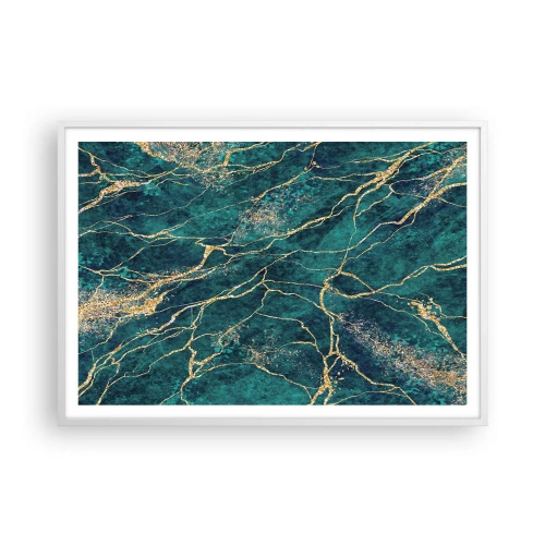 Plakát v bílém rámu - Zlatá žíla - 100x70 cm