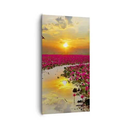 Obraz na plátně - Tajemný život jezera - 65x120 cm