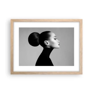 Plakát v rámu světlý dub - Moderní Nefertiti - 40x30 cm