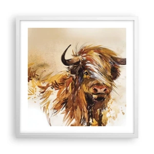 Plakát v bílém rámu - Pýcha lovce - 50x50 cm