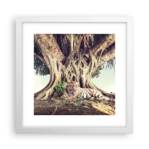 Plakát v bílém rámu - Pohled z knihy Mojžíšovy - 30x30 cm