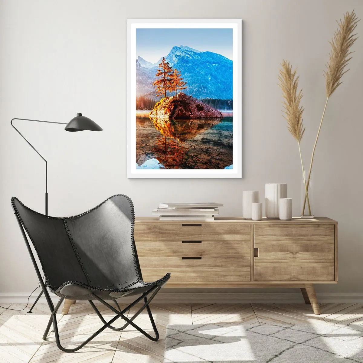 Plakát v bílém rámu - Příroda v novém světle - 30x40 cm