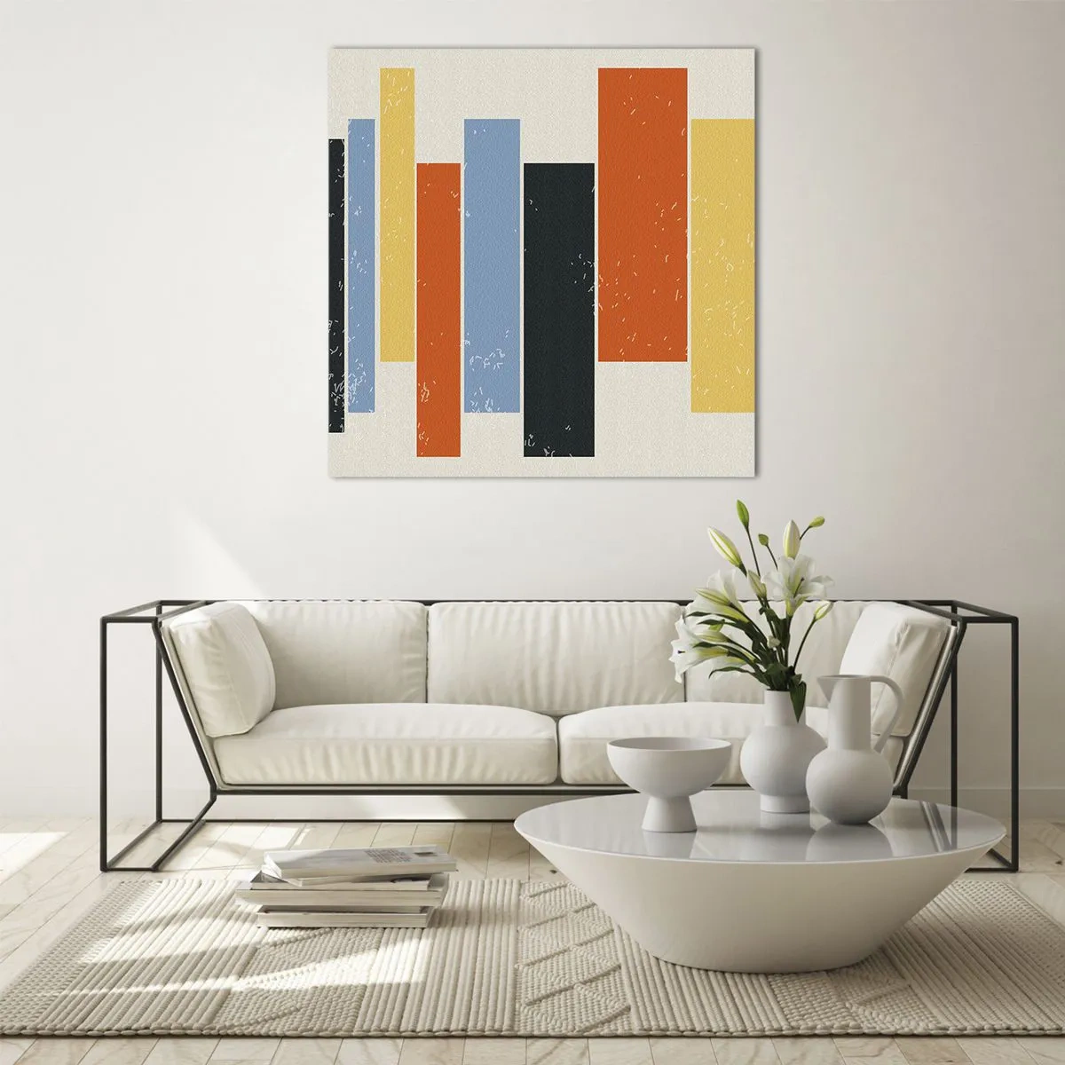 Obraz na skle - Záznam hudby - 40x40 cm