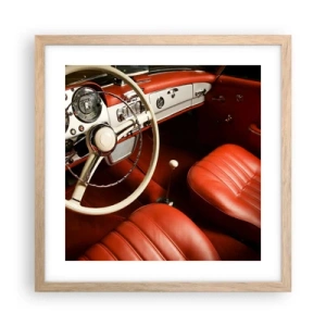 Plakát v rámu světlý dub - Luxus ve stylu vintage - 40x40 cm