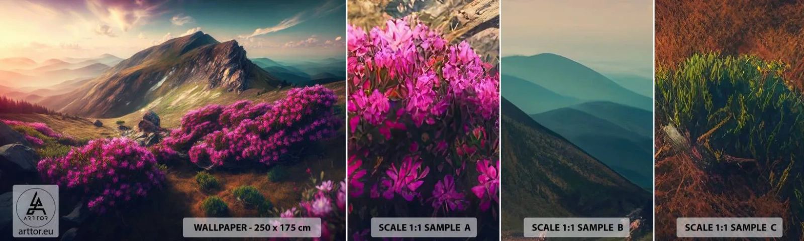 Vzor Fototapety Samolepicí Deluxe Sticker - Léto na horách - Krajina, Příroda, hory - 100x30 cm