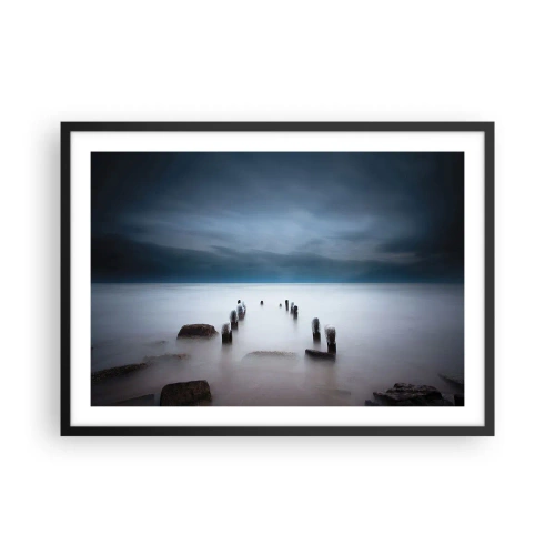 Plakát v černém rámu - Zamyšlené jezero - 70x50 cm
