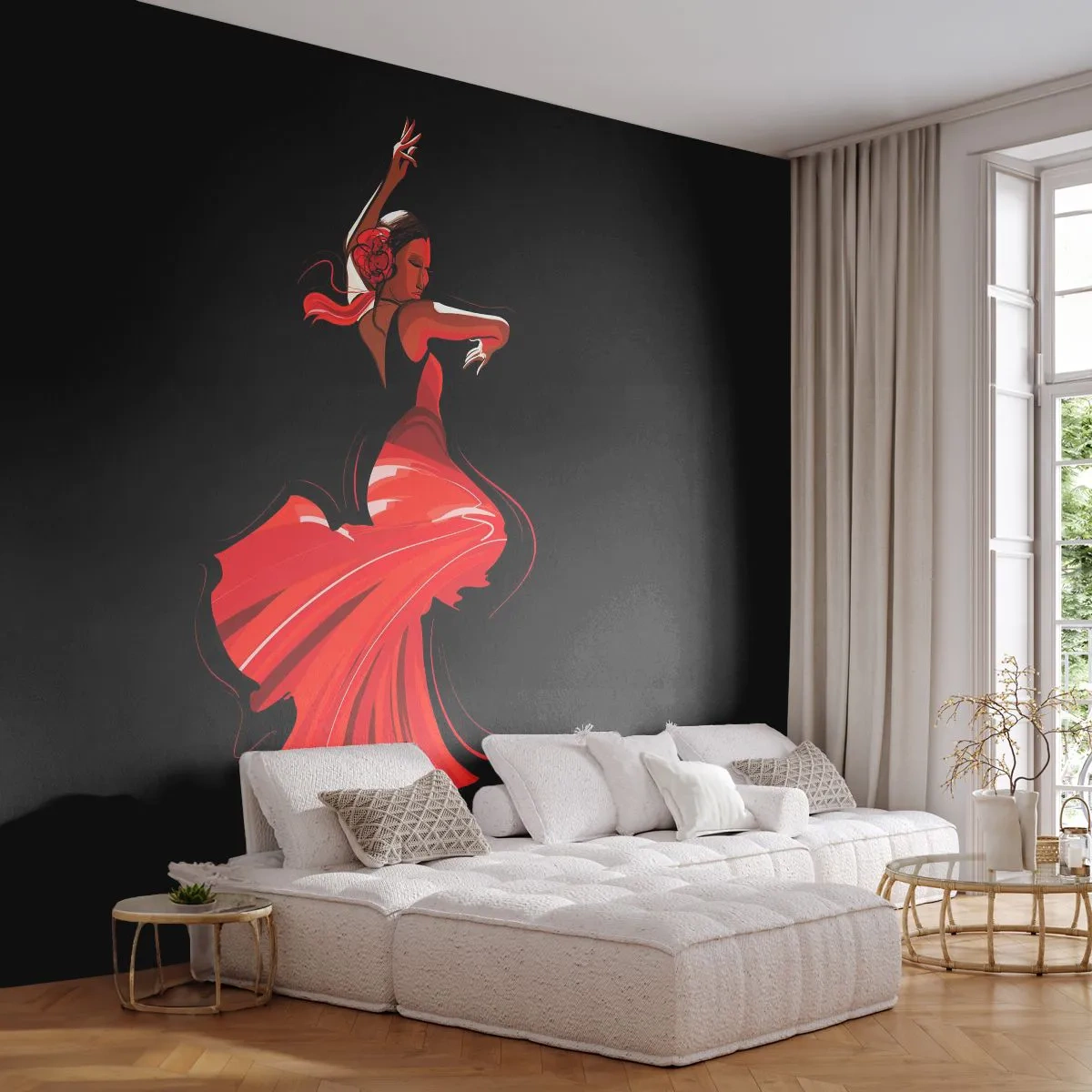 Fototapeta Samolepicí Deluxe Sticker - Žhavá duše flamenco - Tanečník, flamenco, Tanec - 250x175 cm