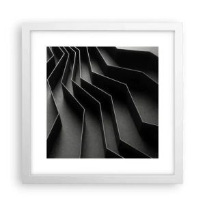 Plakát v bílém rámu - Prostorový pořádek - 30x30 cm