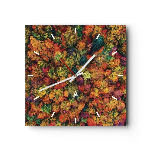 Nástěnné hodiny - Kytice podzimních stromů - 30x30 cm