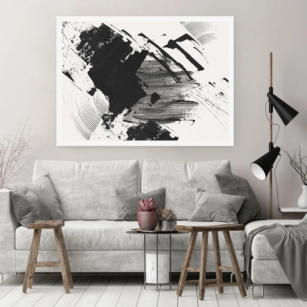 Plakát - Abstrakce – exprese černé - 91x61 cm