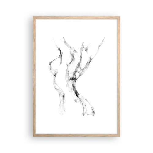 Plakát v rámu světlý dub - Krásná a silná - 50x70 cm