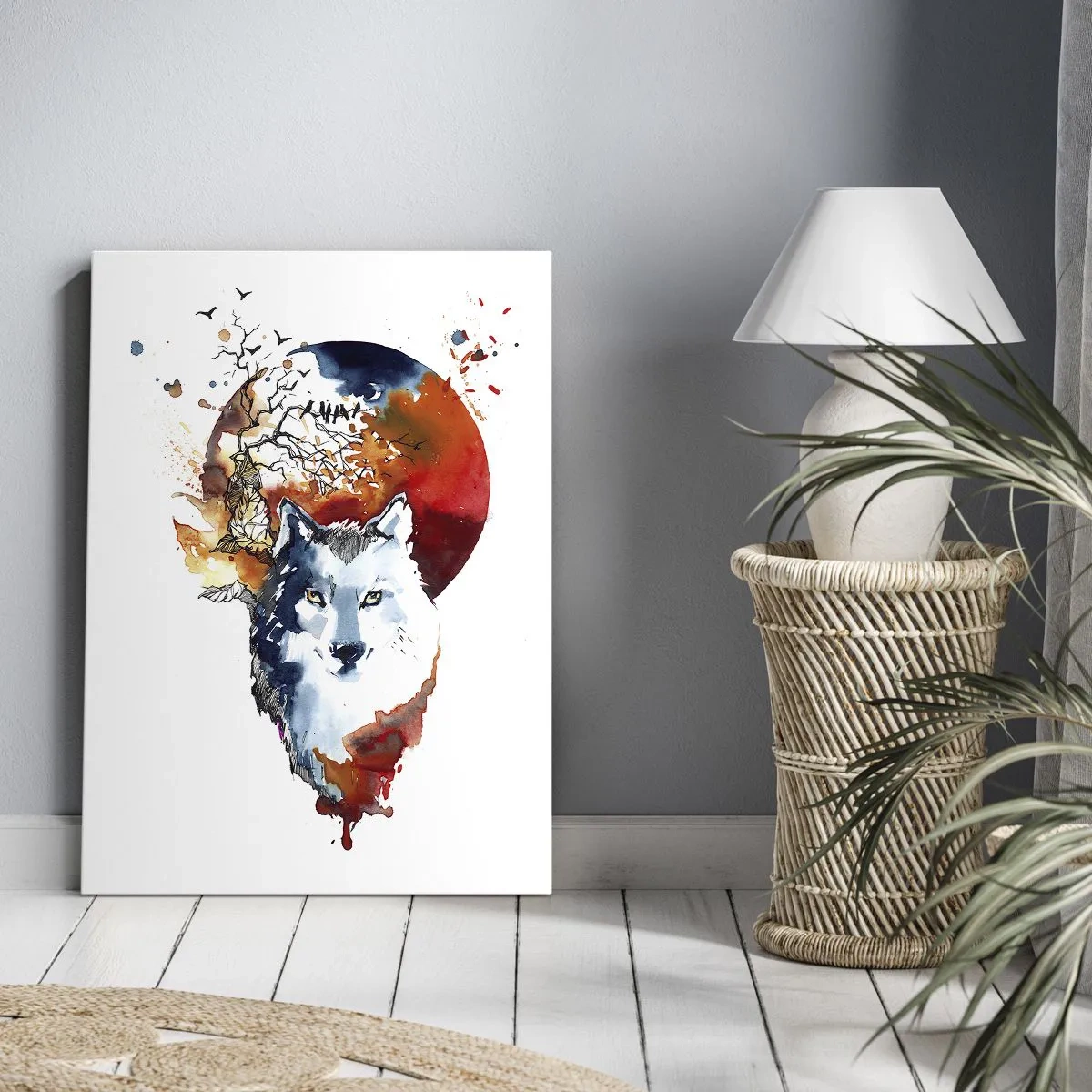 Obraz na plátně - Nosem na skle - 55x100 cm