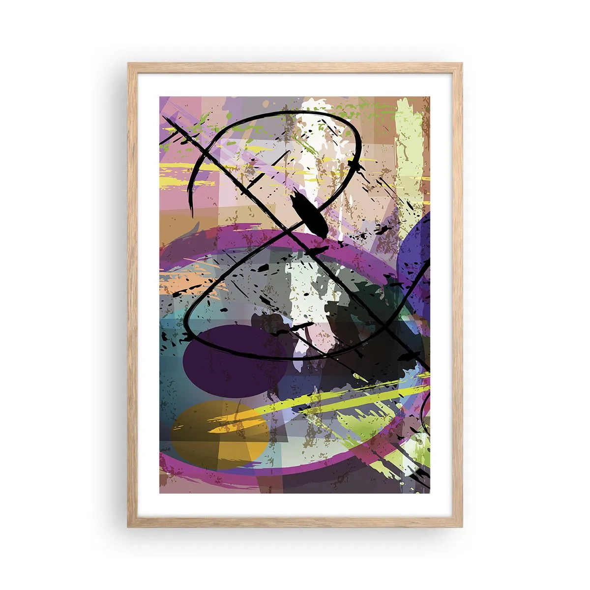 Plakát v rámu světlý dub - Lze přímo nebo kolem - 50x70 cm