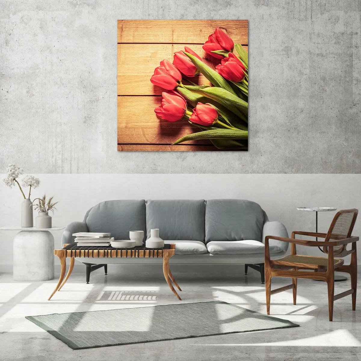 Obraz na skle - Jarní vyznání - 40x40 cm