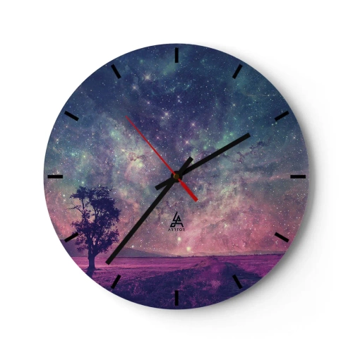 Nástěnné hodiny - Pod magickou oblohou - 40x40 cm