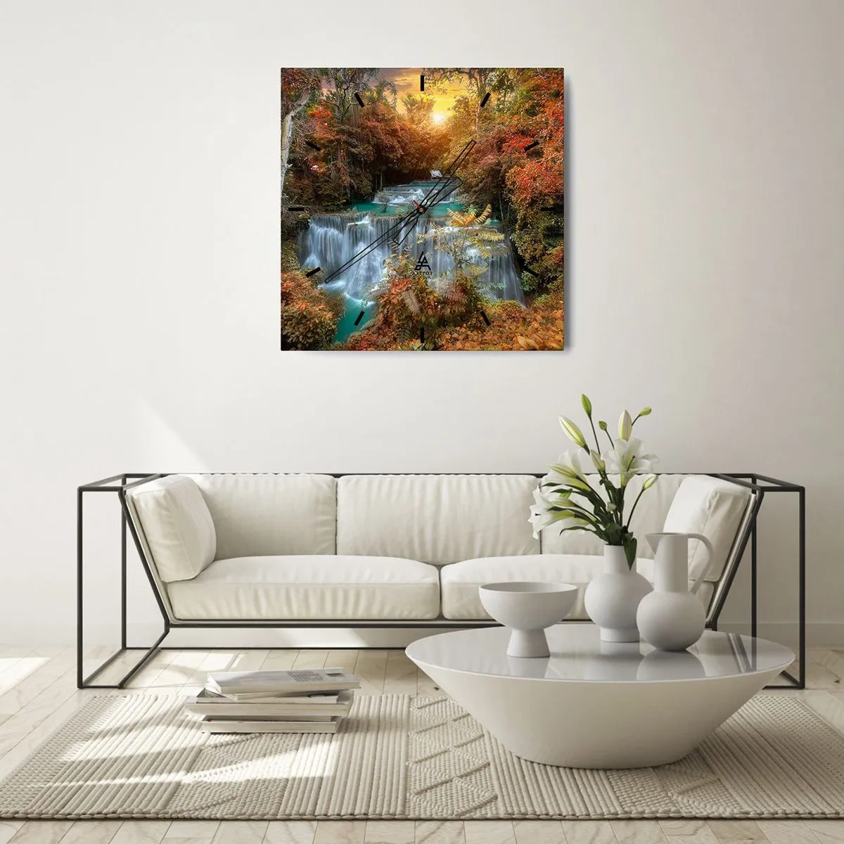 Nástěnné hodiny - Ukrytý poklad lesa - 30x30 cm