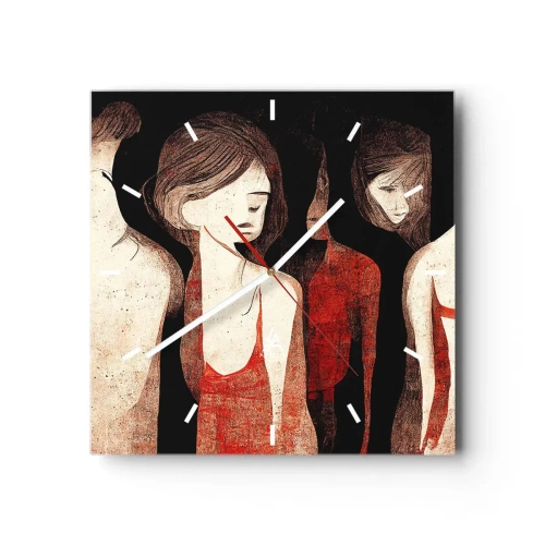 Nástěnné hodiny - Madony z temnoty - 40x40 cm