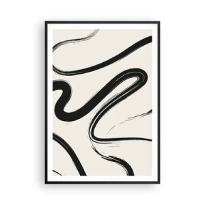 Plakát v černém rámu - Černobílý rozmar - 70x100 cm