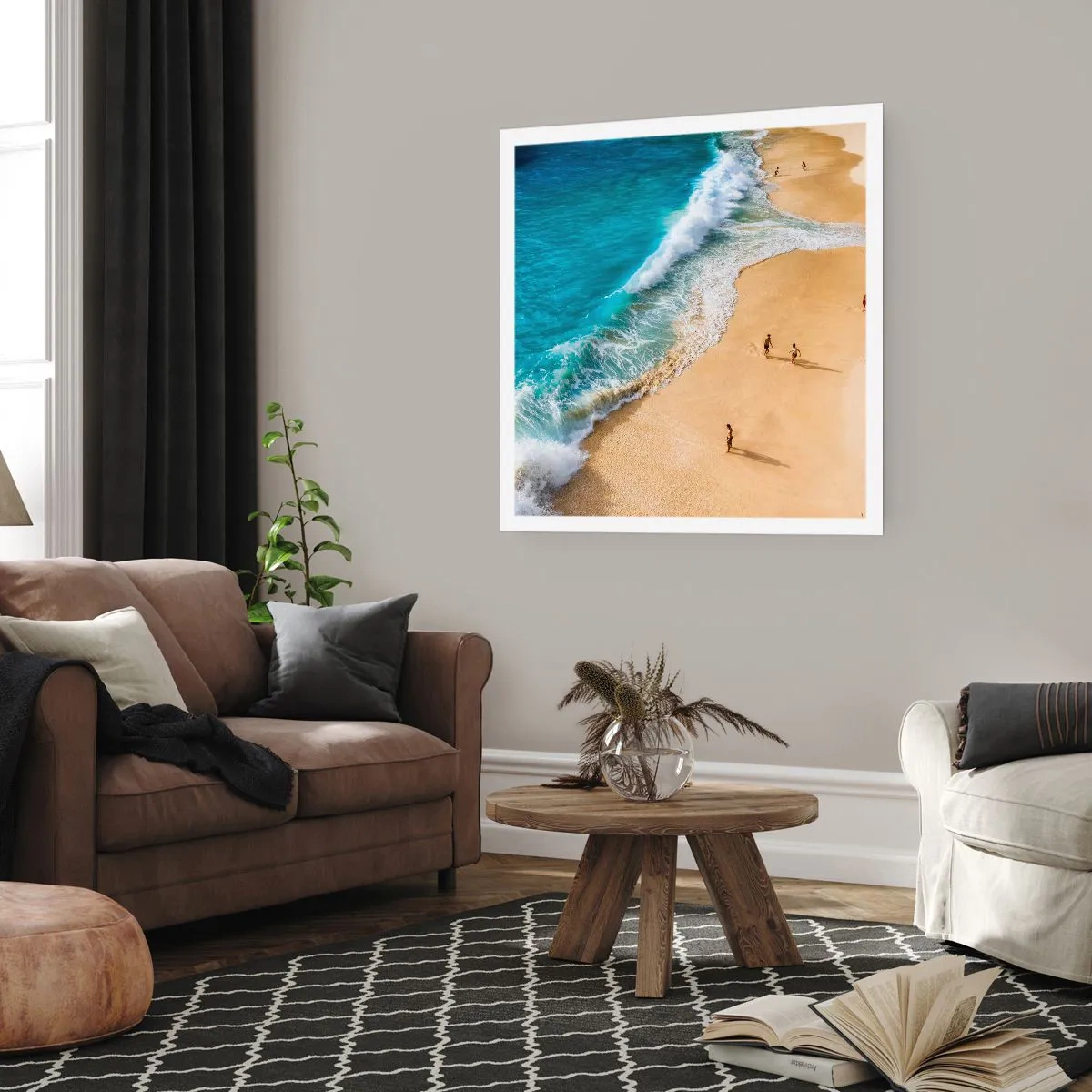 Plakát - A pak slunce, pláž… - 60x60 cm