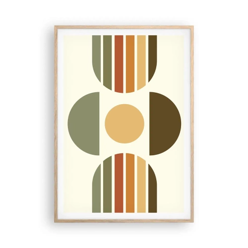 Plakát v rámu světlý dub - V barvách země - 70x100 cm