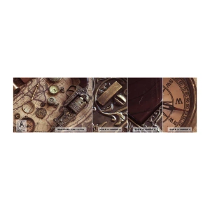 Vzor Fototapety Samolepicí Deluxe Sticker - Dobrodružství volá - Mapa světa, Kompas, Revolver - 100x30 cm