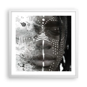 Plakát v bílém rámu - Objev původního ducha - 50x50 cm