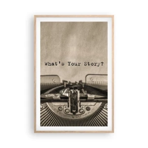 Plakát v rámu světlý dub - Pověz mi - 61x91 cm