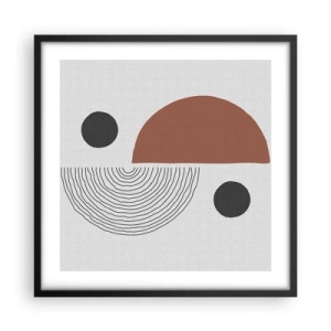 Plakát v černém rámu - Dokonalost kruhu - 50x50 cm