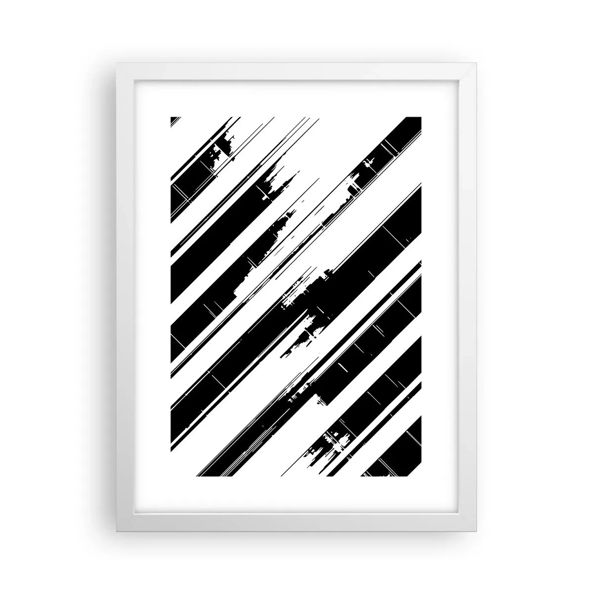 Plakát v bílém rámu - Intenzivní a dynamická kompozice - 30x40 cm