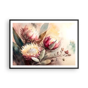 Plakát v černém rámu - Z profilu a en face - 100x70 cm