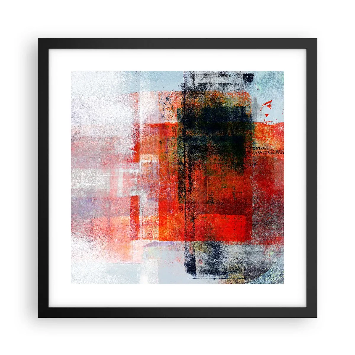 Plakát v černém rámu - Zářící kompozice - 40x40 cm