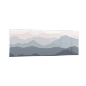 Obraz na skle - Vlny hor - 90x30 cm