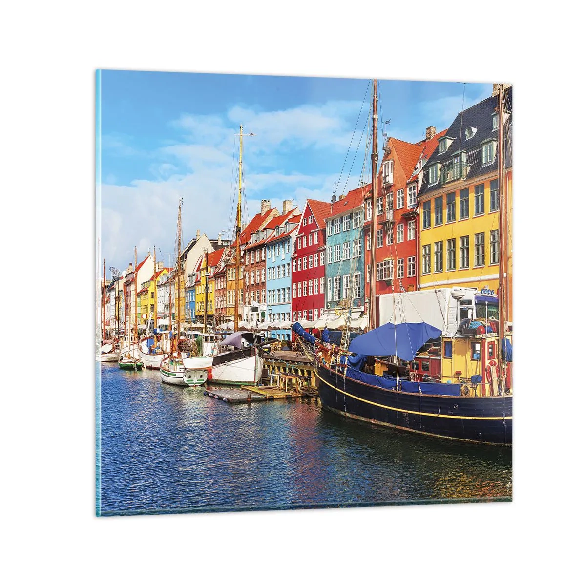 Obraz na skle - Radostné nábřeží - 30x30 cm