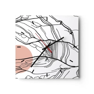 Nástěnné hodiny - V síti větviček - 30x30 cm