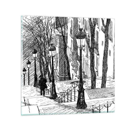 Obraz na skle - Milostný příběh nebo horor? - 30x30 cm