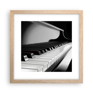 Plakát v rámu světlý dub - Harmonie tvarů a barev - 30x30 cm
