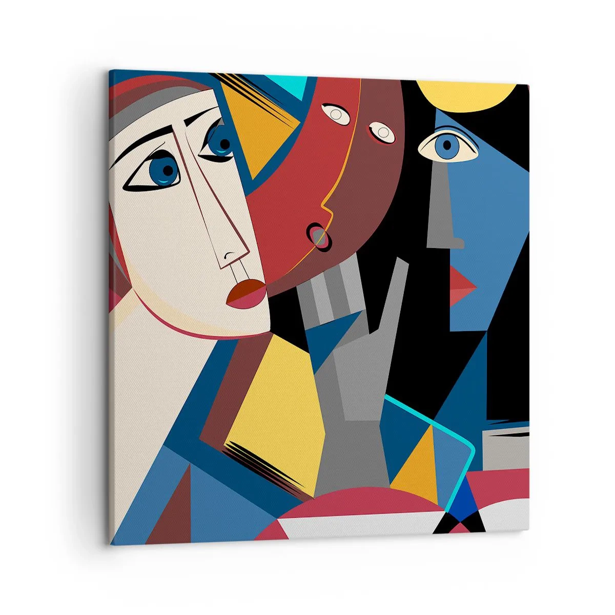 Obraz na plátně - Konverzace kubistů - 50x50 cm