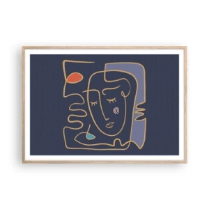 Plakát v rámu světlý dub - V zádumčivosti - 100x70 cm