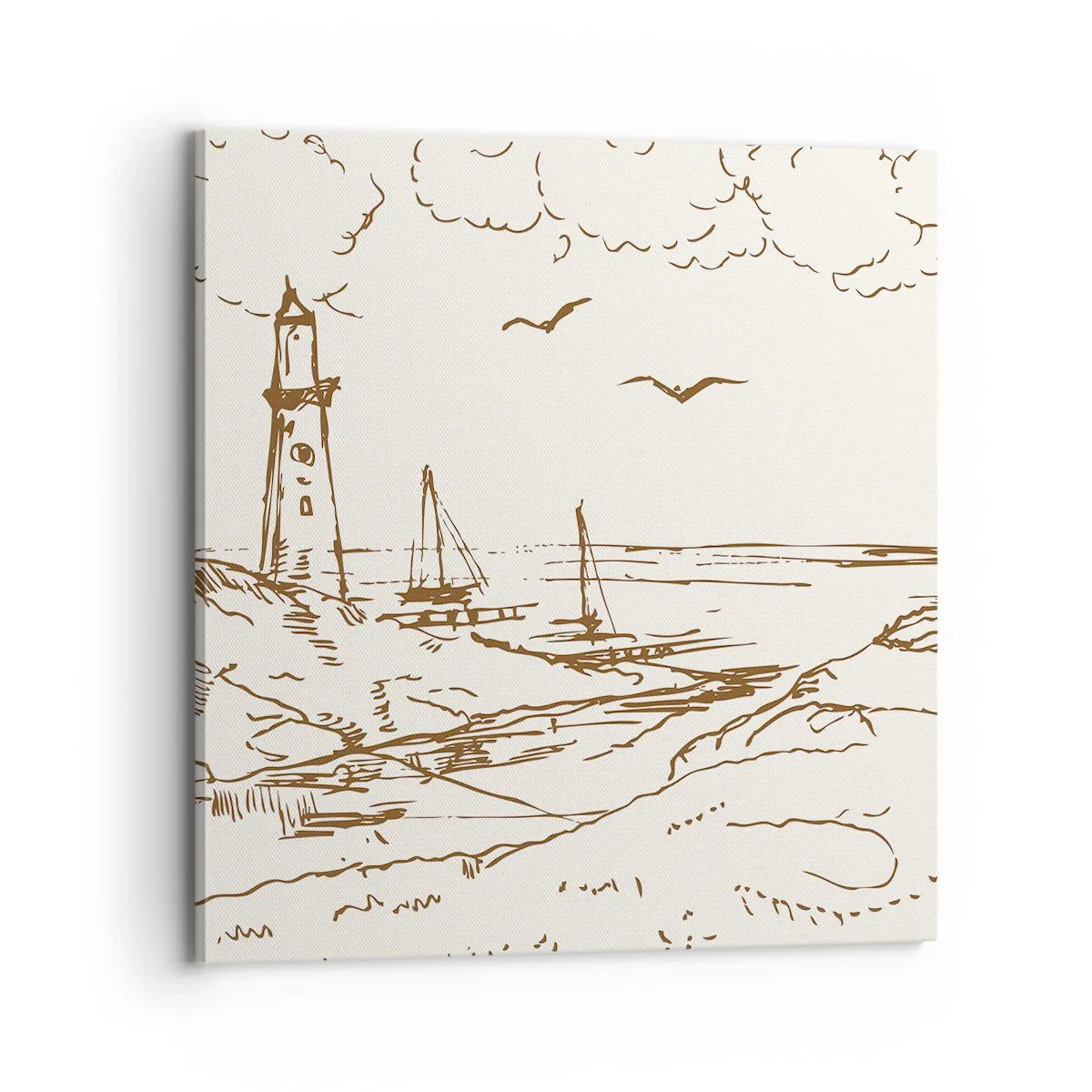 Obraz na plátně - Náčrt letních vzpomínek - 70x70 cm