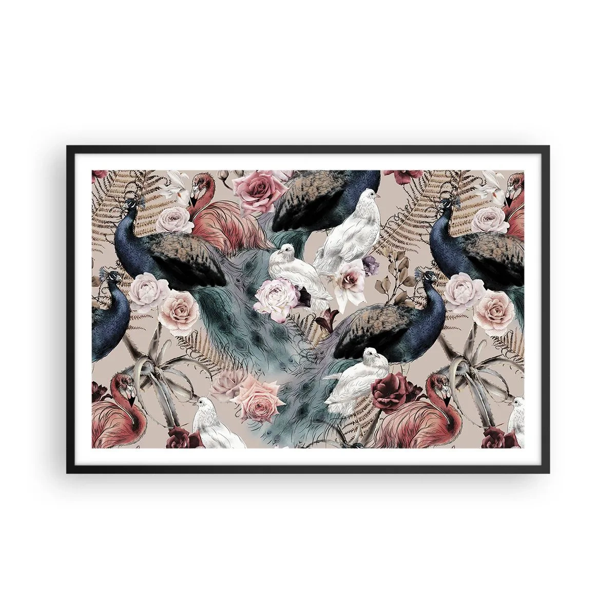 Plakát v černém rámu - V palácové zahradě - 91x61 cm