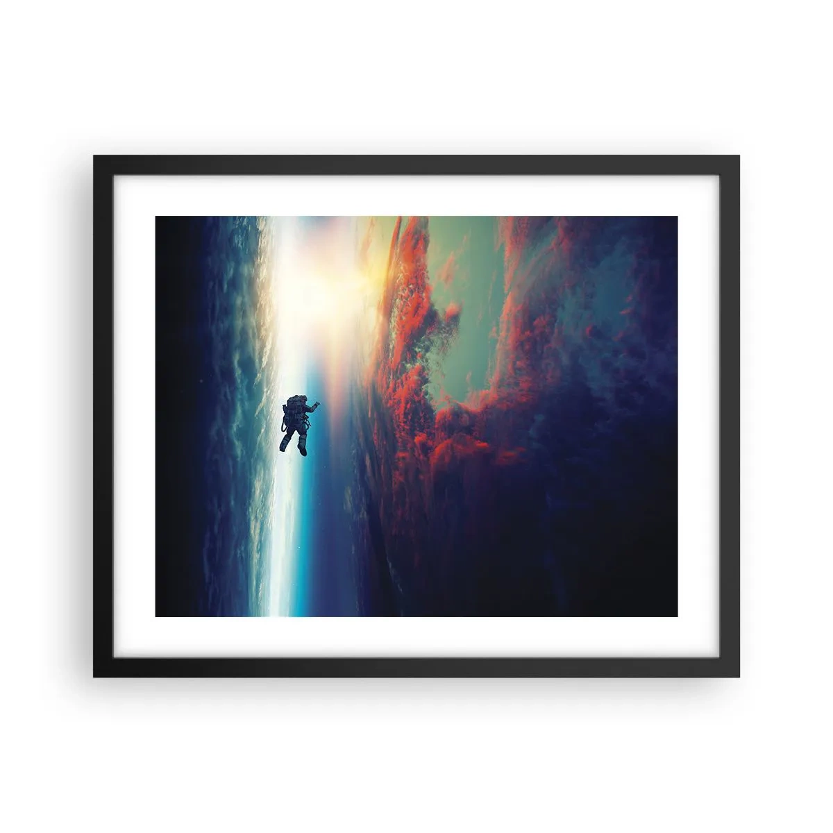 Plakát v černém rámu - Tváří v tvář vesmíru - 50x40 cm