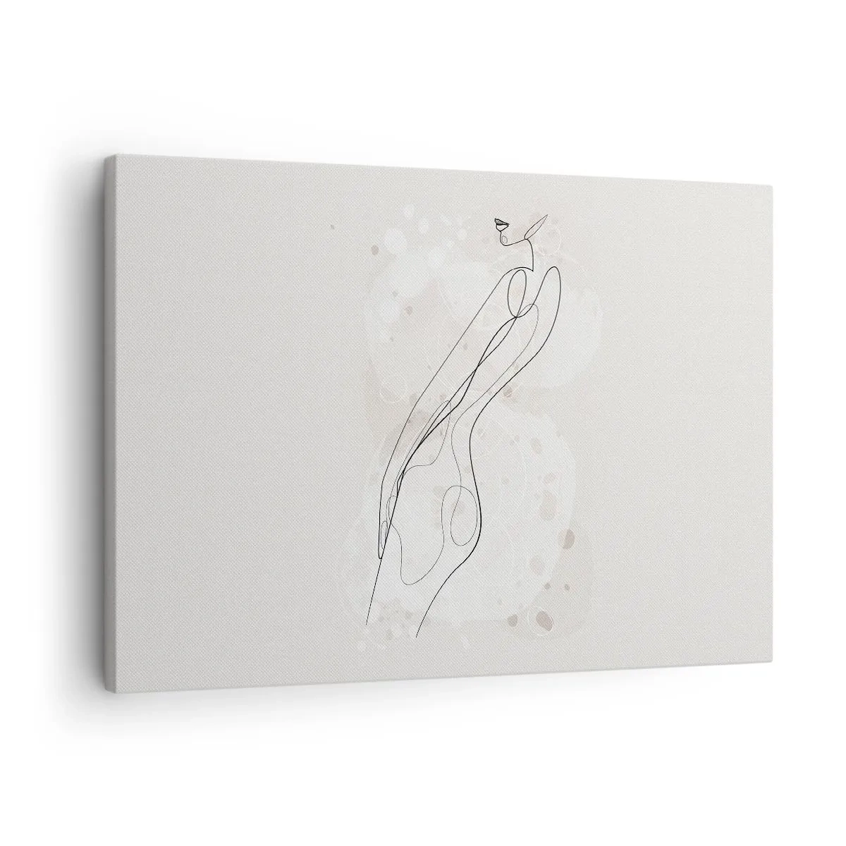 Obraz na plátně - Jemná silueta v minimalistickém stylu - 70x50cm - Zabloudit pohledem - Moderní nástěnná dekorace do obývacího pokoje a ložnice ARTTOR