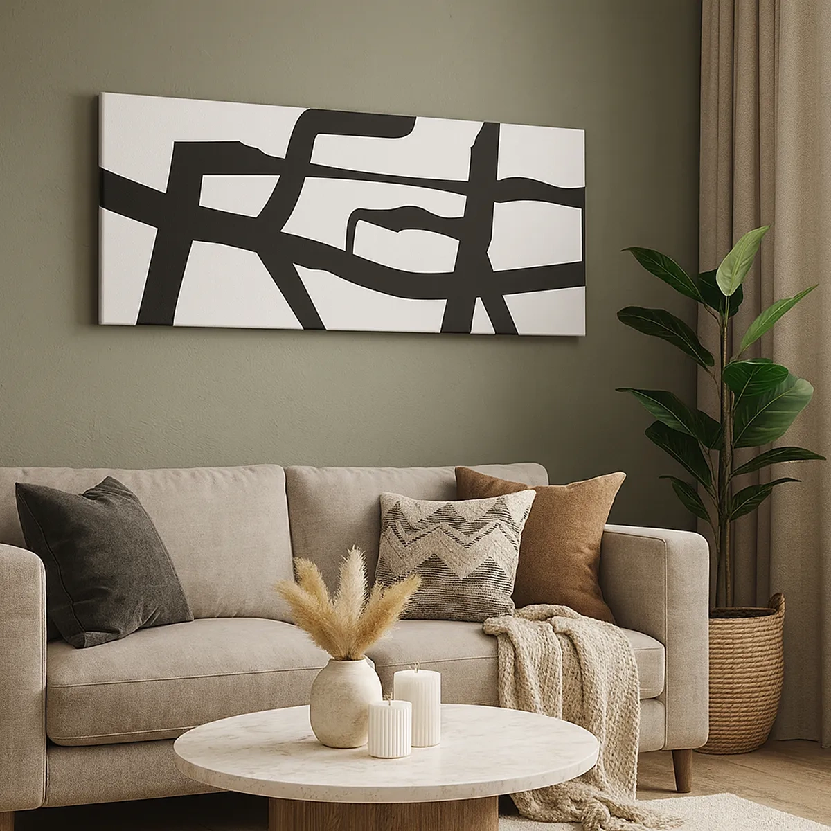 Obraz na plátně - Černobílá konstrukce - 30x30 cm