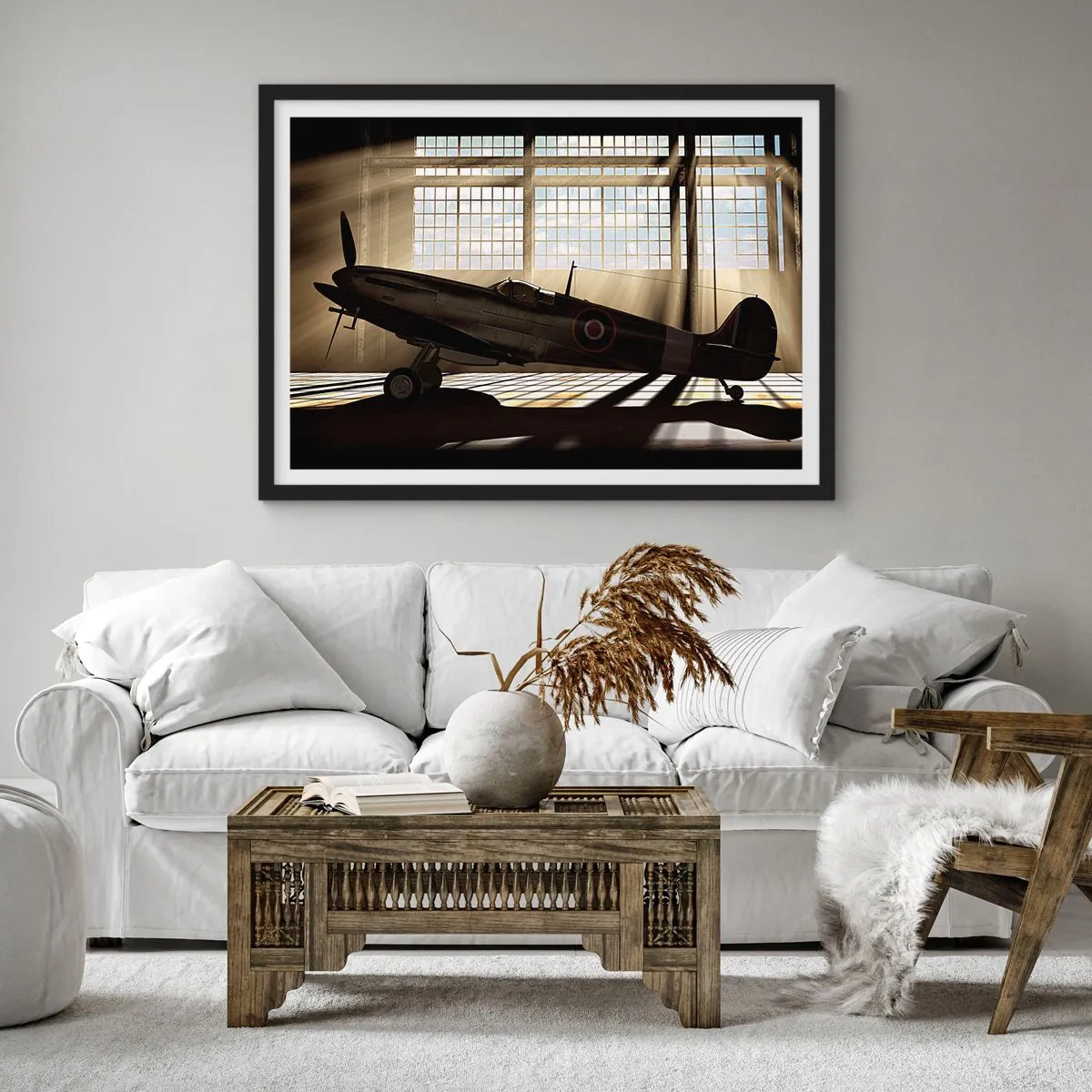 Plakát v černém rámu - Odpočinek bojovníka - 91x61 cm