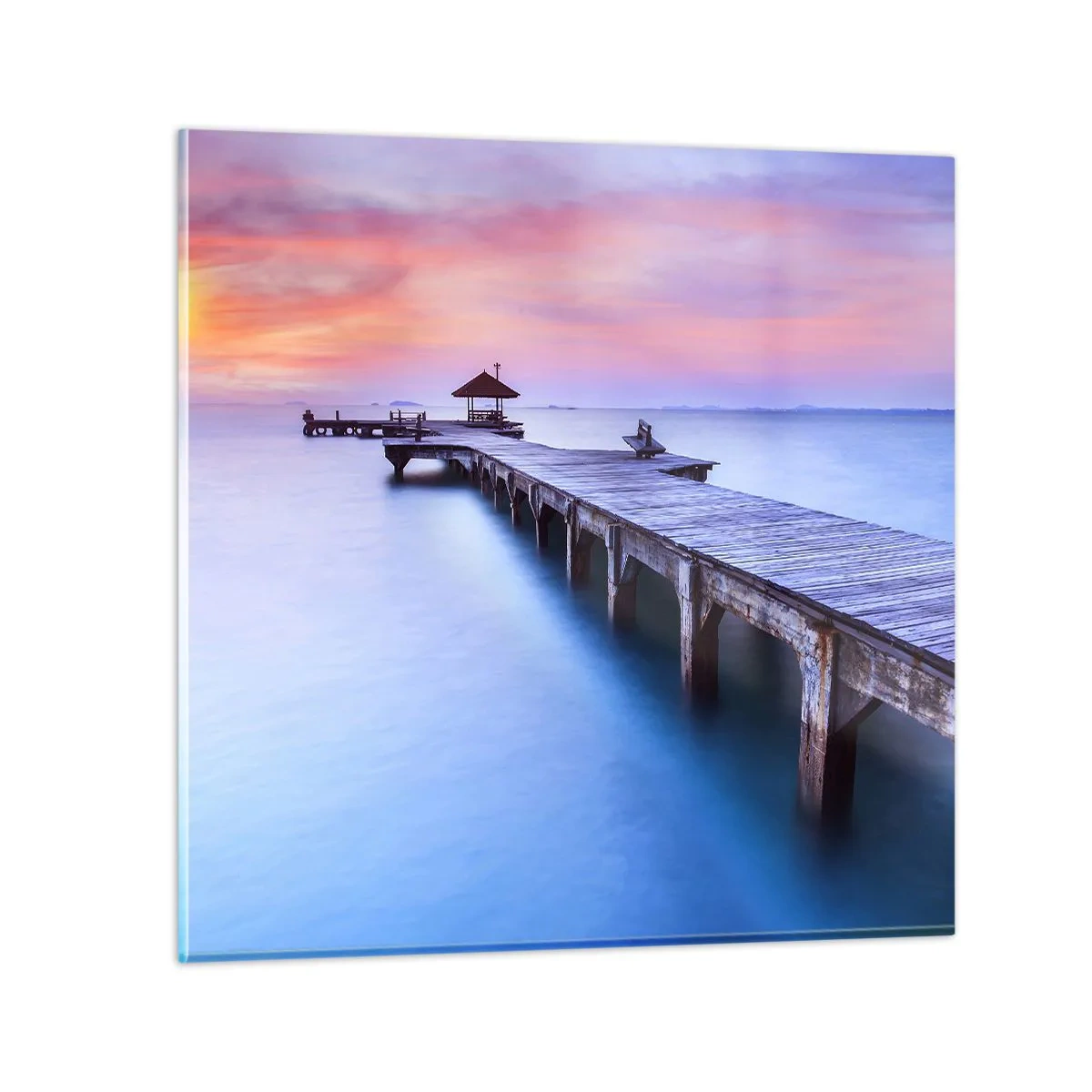 Obraz na skle - Moře klidu až po horizont - 70x70 cm