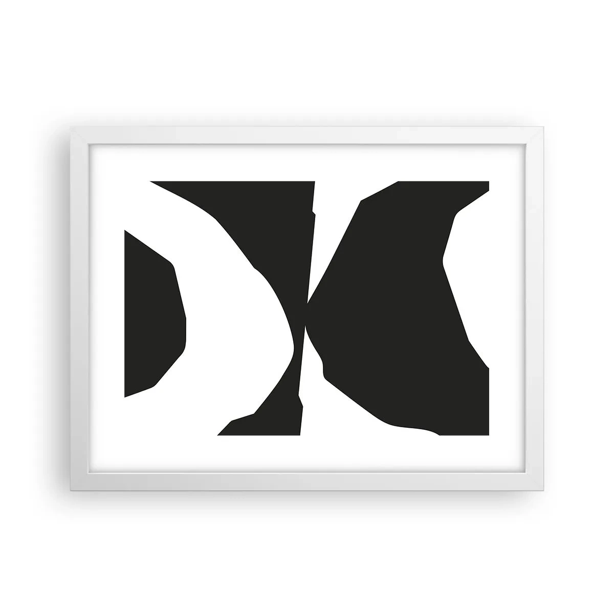 Plakát v bílém rámu - Positive-negative - 40x30 cm